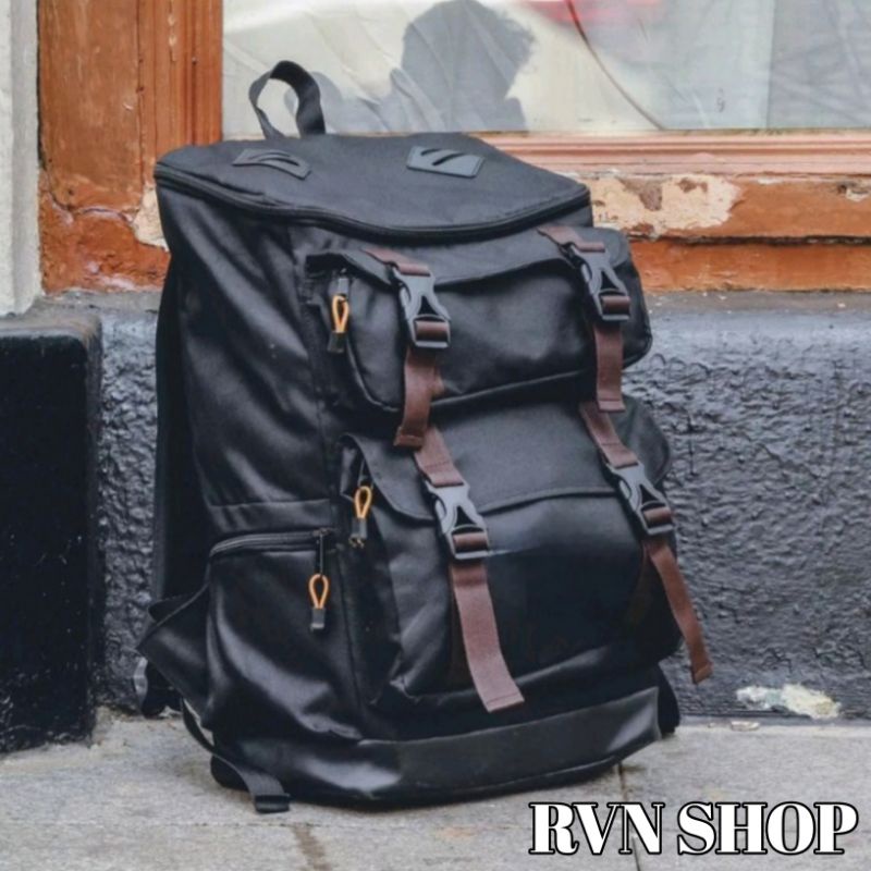 TAS PRIA RANSEL WATERPROOF ANTI AIR WARNA HITAM