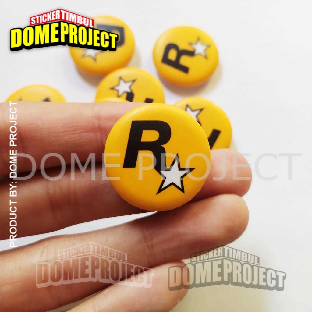 ROCKSTAR PIN PENITI 25MM BUTTON PIN AKSESORIES ROMPI AKSESORIES TAS