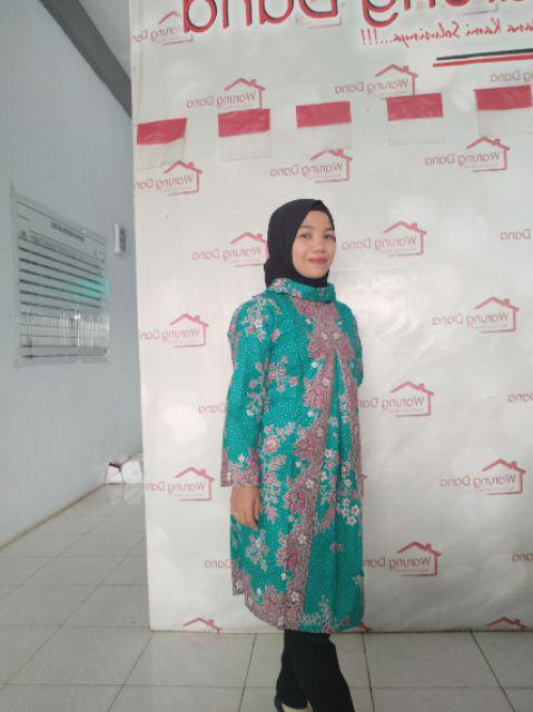 Tunic Santika Pias Cibulan #2 Tunik Batik Cantik Warna Seragaman Kantor Kerja Muslim Modis