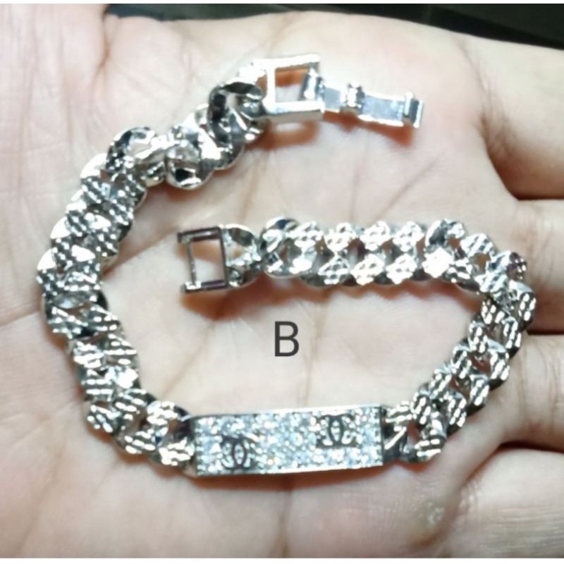 L11. Gelang xuping wanita lapis emas putih silver dgn mata zircon ukuran 18 cm