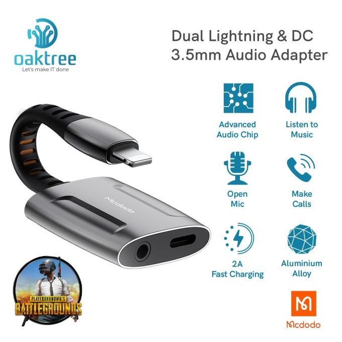 Mcdodo Splitter Iphone Lightning To Dc 3.5Mm Audio Jack Splitter Audio