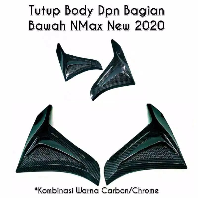 COVER TUTUP BODY DEPAN BAGIAN BAWAH YAMAHA NEW NMAX 2020 2021 MERK NEMO CARBON