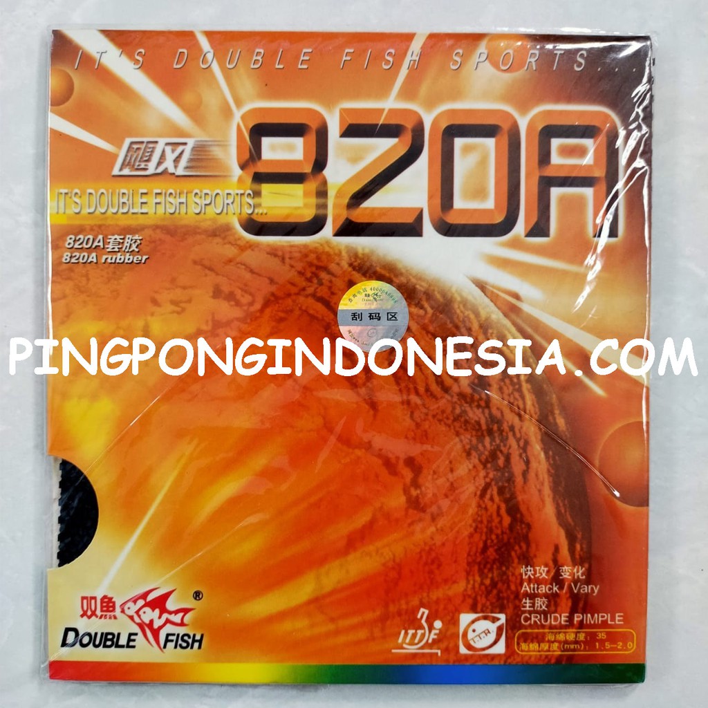 Double Fish 820A - Karet Bintik Serang Pingpong Pendek Short Pips Rubber
