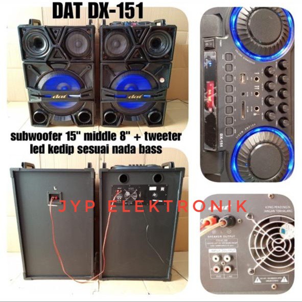 SPEAKER AKTIF & PASIF DAT DX 151 / DX151 / DX-151 1PSG 2PCS