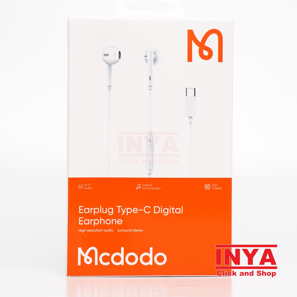 MCDODO HP-750 EARPLUG TYPE C DIGITAL EARPHONE 1.2m - For Type C Interface