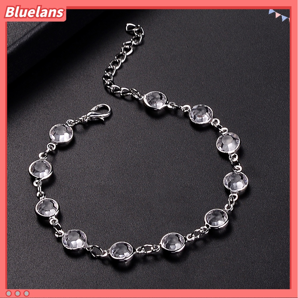 Bluelans 3Pcs Bohemian Women Rhinestone Fishbone Chain Anklet Foot Bracelet Jewelry