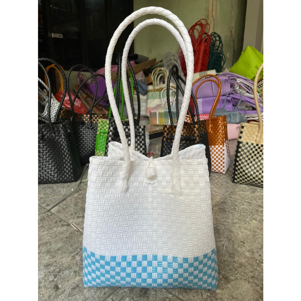 Tas Anyaman Jali Pastel Motif // Tote Bag Jali Pastel Motif