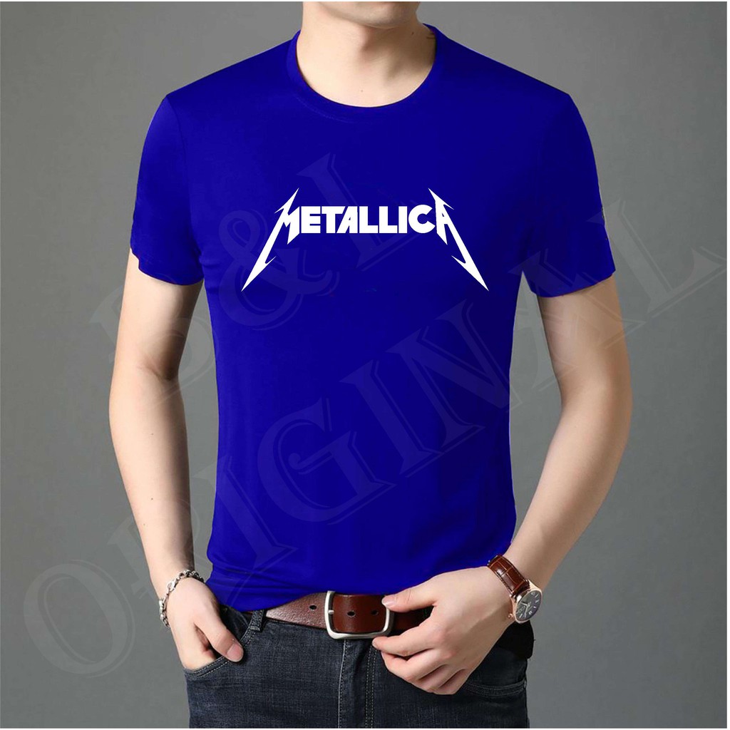 BS//TERLARIS//BAJU KAOS METALICA TANGAN PENDEK PRIA DAN WANITA//GOOD QUALITY