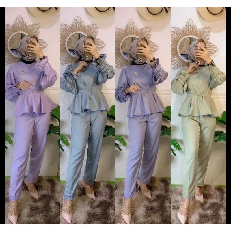 setcel bahan peplum ld 110 free belt