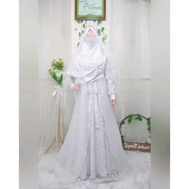 gaun pengantin Syar'i gaun murah gaun elegan