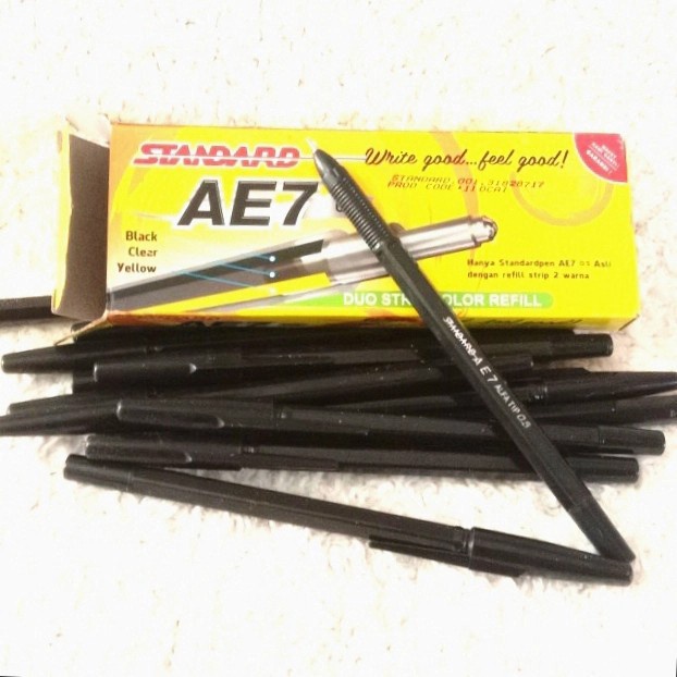 

Pulpen Standard AE7 0,5 Hitam Biru Merah Asli
