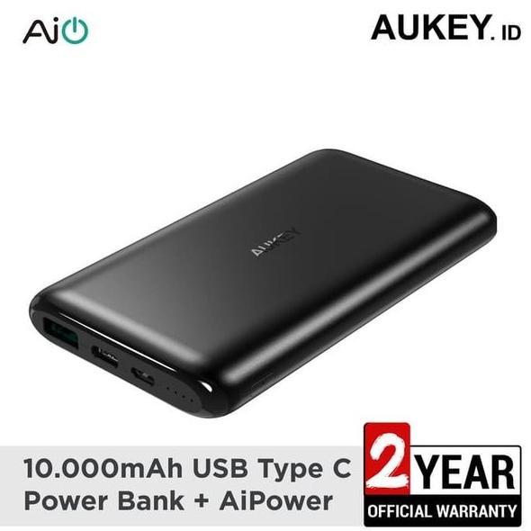Aukey Powerbank Power Bank Usb A & Type C 10.000Mah 10000 Mah Pbxn10 Adharaxmys