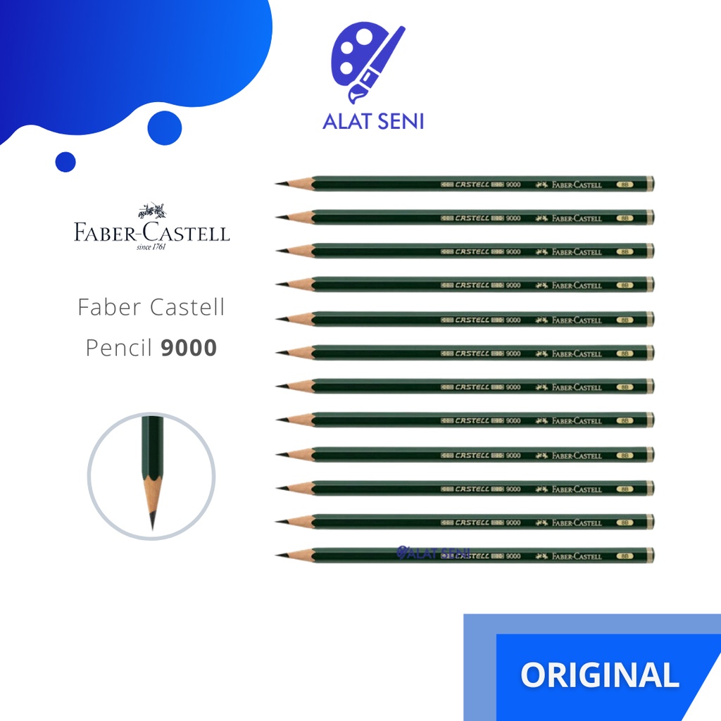 

Pensil Kayu Faber Castell 8B - 6H / Pensil Faber castell - (1 pcs) Pensil Komputer Faber Castell 9000 8B 7B 6B 5B 4B 3B 2B B HB F H 2H 3H 4H 5H 6H