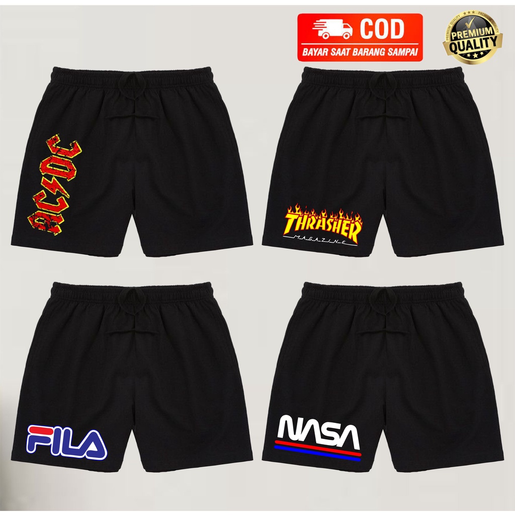 Boxer pria motif api kuning merah putih biru white red yelow purple bahan loto