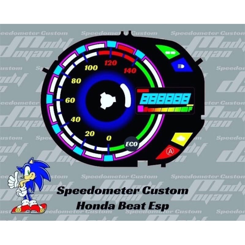 SPEEDOMETER SPIDOMETER CUSTOM COSTUM HONDA BEAT ESP