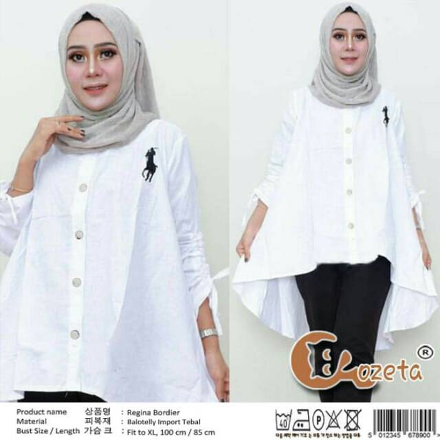 Regina Tunik Bordir Putih