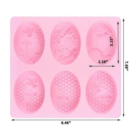 Bee Pattern Soap Silicone Mold - Cetakan Sabun DIY Pola Lebah