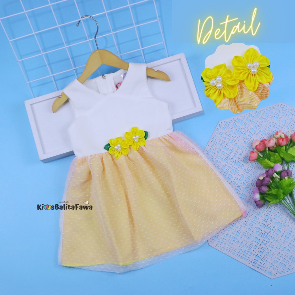 Gaun Suzy 3-18 Bulan PREMIUM - Baby fit Dress Baju anak perempuan BRANDED  Gaun Pesta Brukat