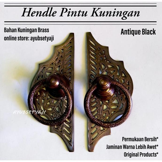 """] Hendel Pintu Antik Kerajinan Tarikan Pintu Handle Pintu Kuningan Antik