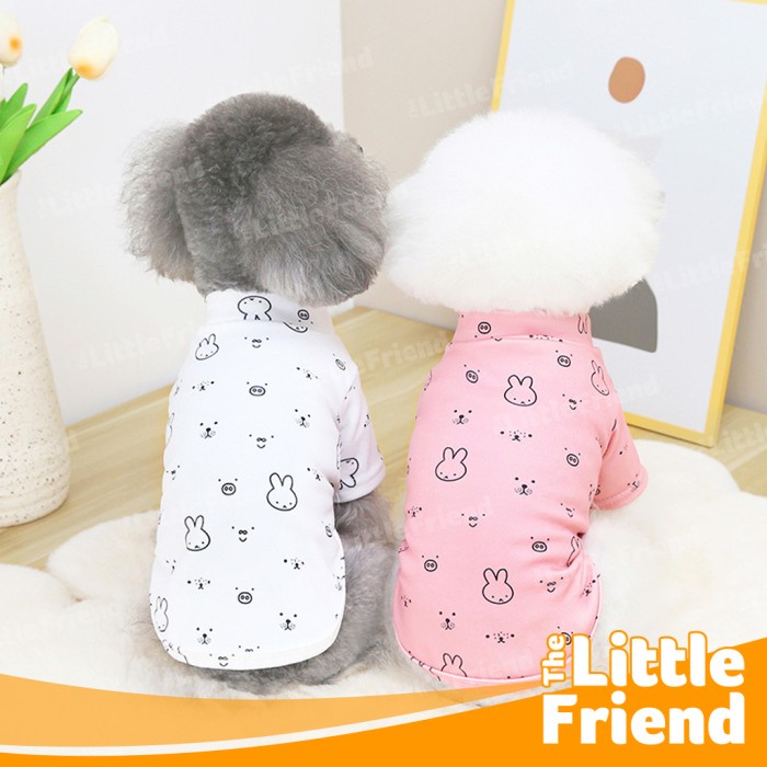 Baju Kucing Anjing Corak Bunny Rabbit Shirt Simple 4 Warna