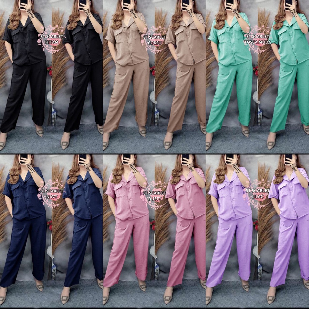 SETELAN SCARL FASHION WANITA TERLARIS TERBARU / PAKAIAN SANTAI / SET PESTA KASUAL FORMAL