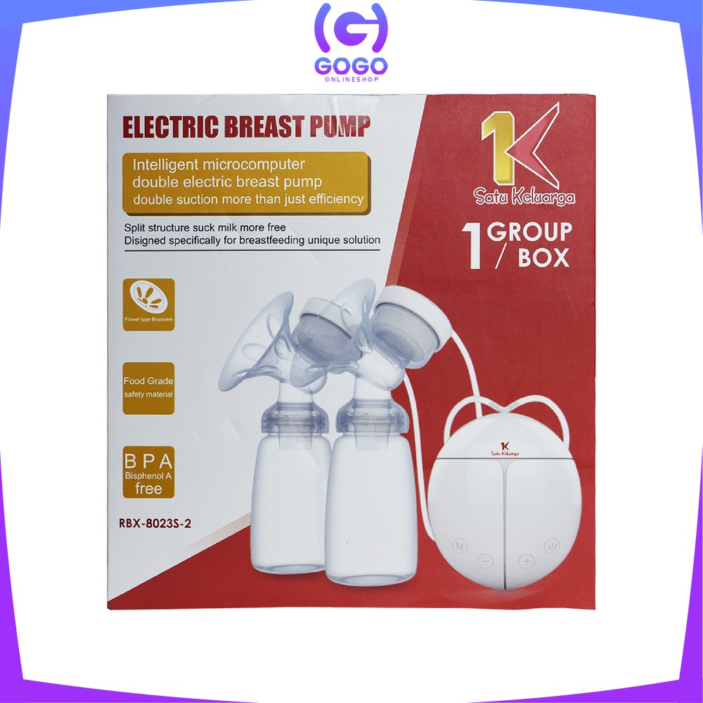 GOGO-C24 Pompa Asi Elektrik Otomatis 2 Botol Susu | Double Breast Pump Electric Automatic Breastpump