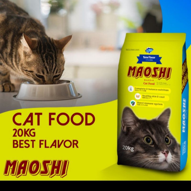(Bisa COD) Makanan kucing Maoshi Tuna Adult dan Kitten Junior kemasan Repack 1 kg