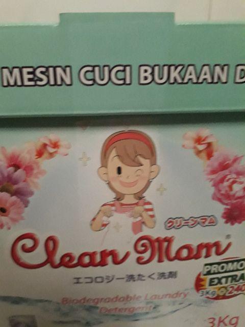Deterjen Clean Mom Sabun Cuci Baju Bubuk  3 Kg