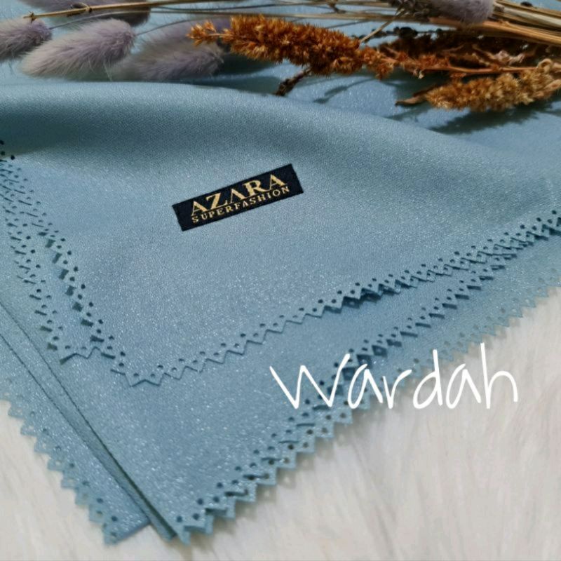 Hijab Segi Empat Azara nur sinar glamour Laser Cut kerudung hijab segiempat glowing 110 x 110-Wardah Sinar