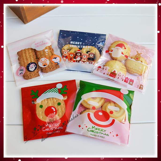 

(READY COD) packing natal christmas santa kantong plastik packaging cookies gift TERPERCAYA