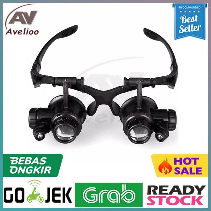 

Kacamata Pembesar 25x Magnifier Dan 2 LED - 9892GJ - Black