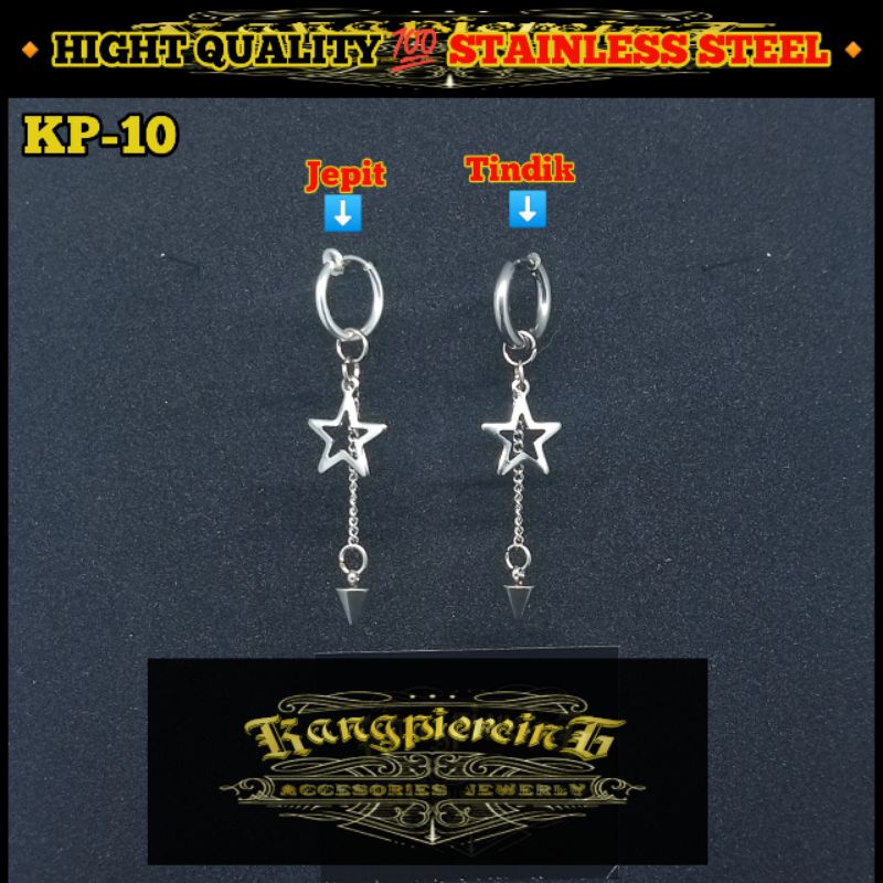 NEW ANTING BTS JUNGKOK JIMMIN TINDIK DAN JEPIT TERBARU 100% STAINLESS STEEL ASLI