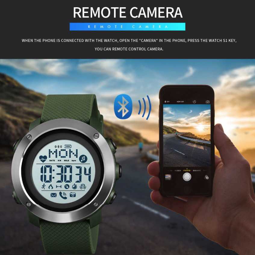 IDN - SKMEI Jam Tangan Smartwatch Pria Bluetooth Compass Heartrate 1512