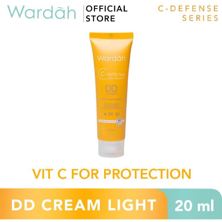 Wardah C-Defense DD Cream 20 ml - Cerah dan Warna Kulit Merata dengan HiGrade Vitamin C dan SPF 30