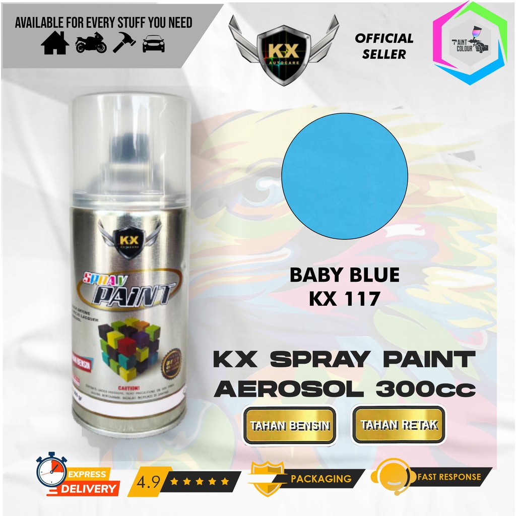 Cat Semprot Aerosol / Pylox KX Autocare Paint - KX 117 BABY BLUE