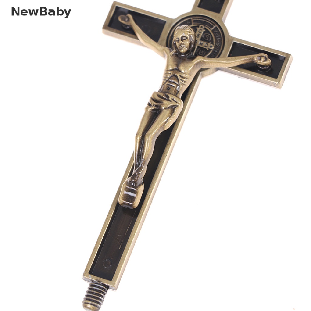 Newbaby 1Pc Kalung Rosario Desain Salib Yesus Gaya Katolik Untuk Dekorasi Gereja