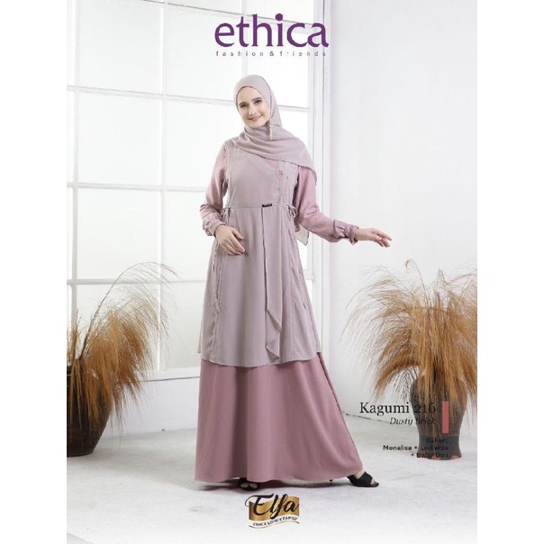ETHICA TERBARU 2021 GAMIS KAGUMI 216 - DUSTY  BRICK #Elfa 209 Baju Remaja Dewasa Busui  Premium #COD