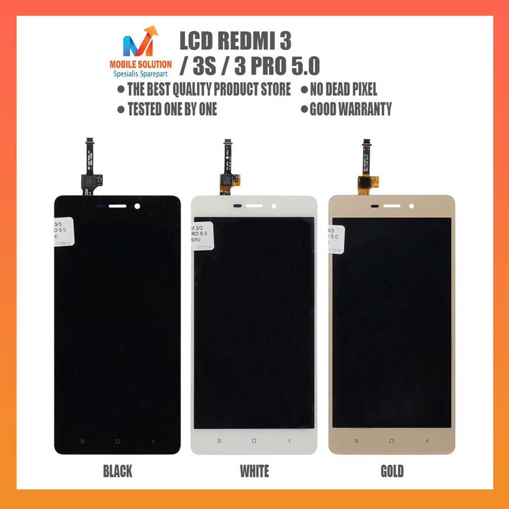 Grosir LCD Xiaomi Redmi 3 / Xiaomi Redmi 3s / Xiaomi Redmi 3 Pro Fullset Touchscreen ORIGINAL 100% Garansi 1 Bulan + Packing / Bubbel