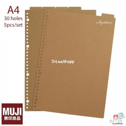 

Muji A4 Paper Divider / Index Cards - Pembatas Binder 070