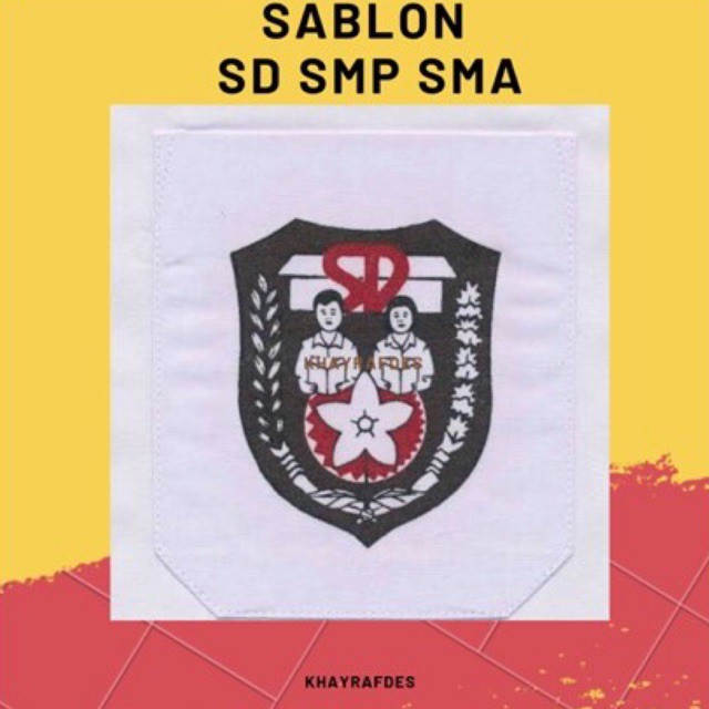 Sablon Logo Sd Sma Di Bagian Saku Kantong Baju Bet Badge Bed Shopee Indonesia