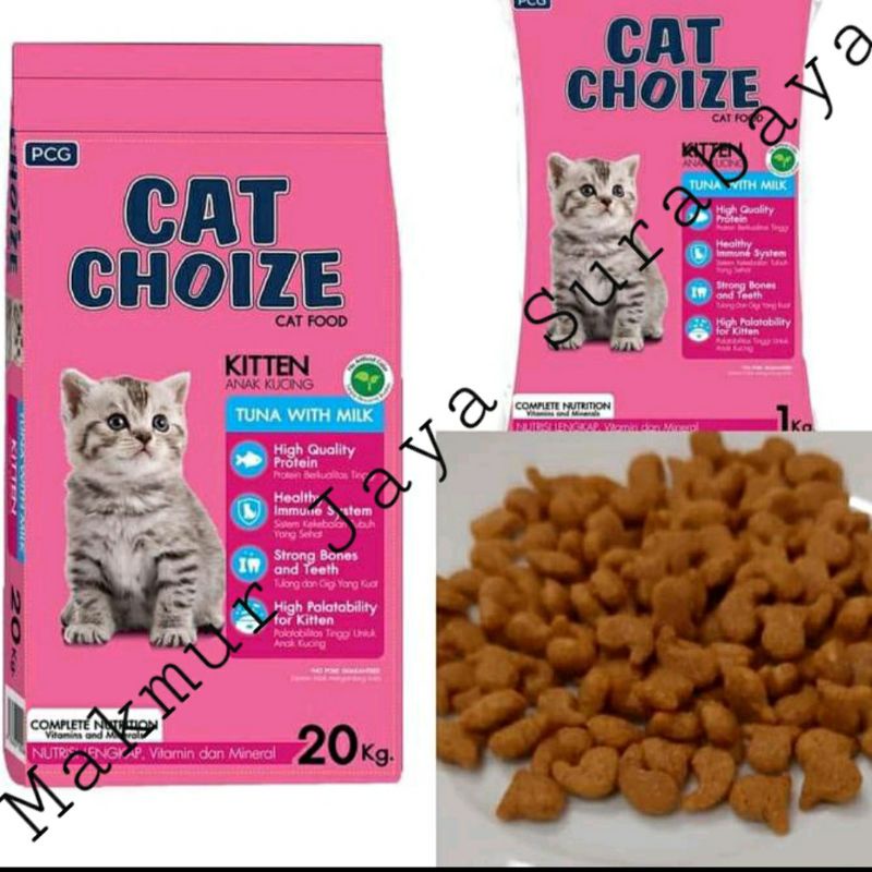 Cat Choize Kitten 1kg Tuna &amp; Salmon with Milk Freshpack - Makanan kucing