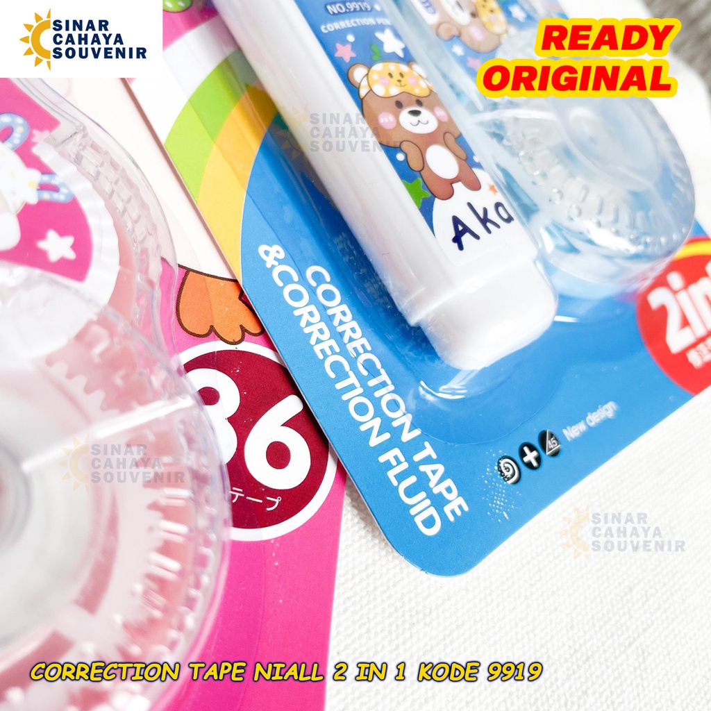 

Correction Tape Niall 2 IN 1 | Tipe-ex Warna Pastel ATK Sekolah Imut | Stationery Kantor Murah Meriah