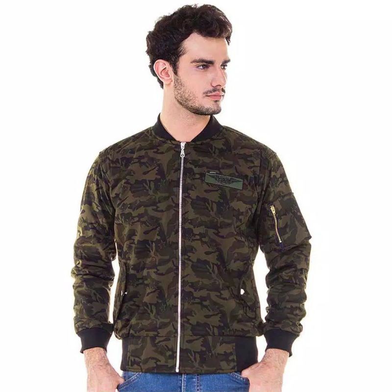 Jaket Loreng Pria Camo Tentara Army Terbaru Milenial Premium Original