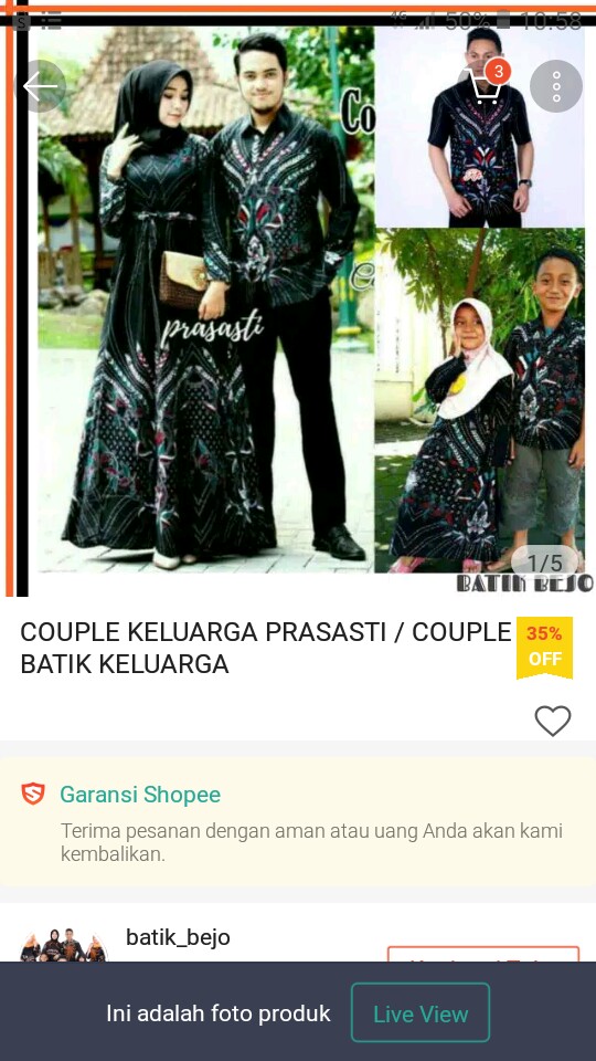 Couple Keluarga Prasasti / Couple Batik Keluarga