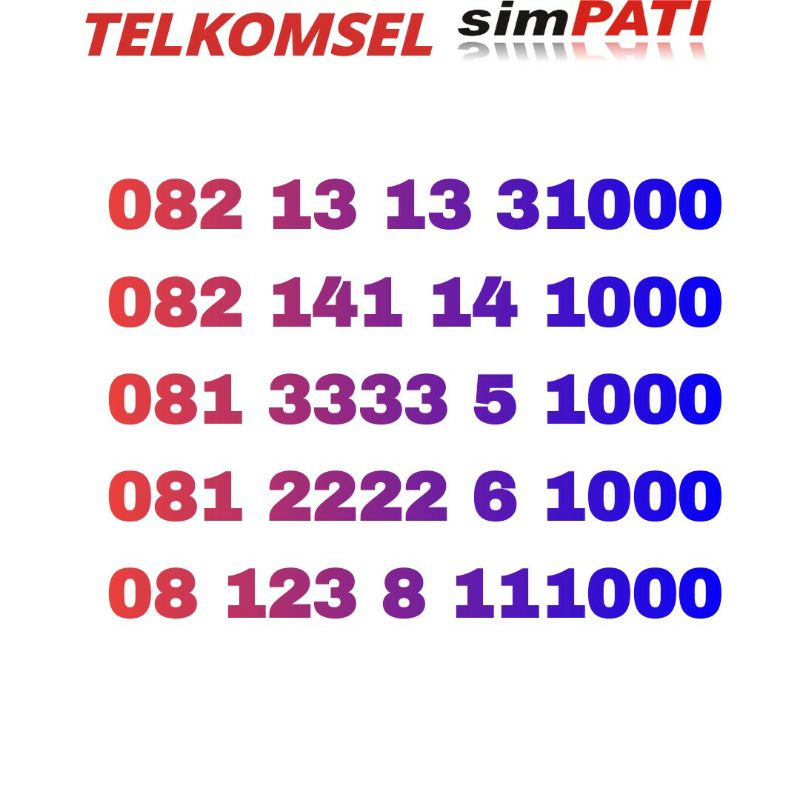 nomor cantik telkomsel simpati 1000