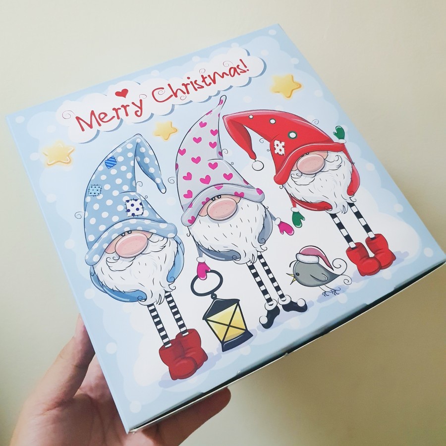 

Dus Packaging Hampers Natal Box Kue Bolu Parcel Christmas Kardus Kemasan Bingkisan Kue Lapis Pudding Kotak Ukuran 20x20x10 cm