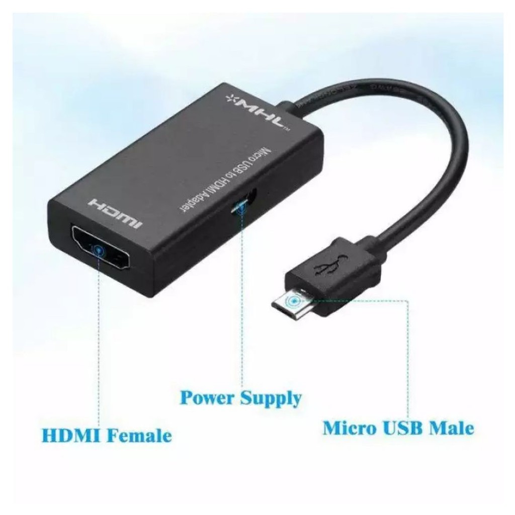 Kabel Adapter Konektor Converter Micro USB Ke HDMI MHD 111158