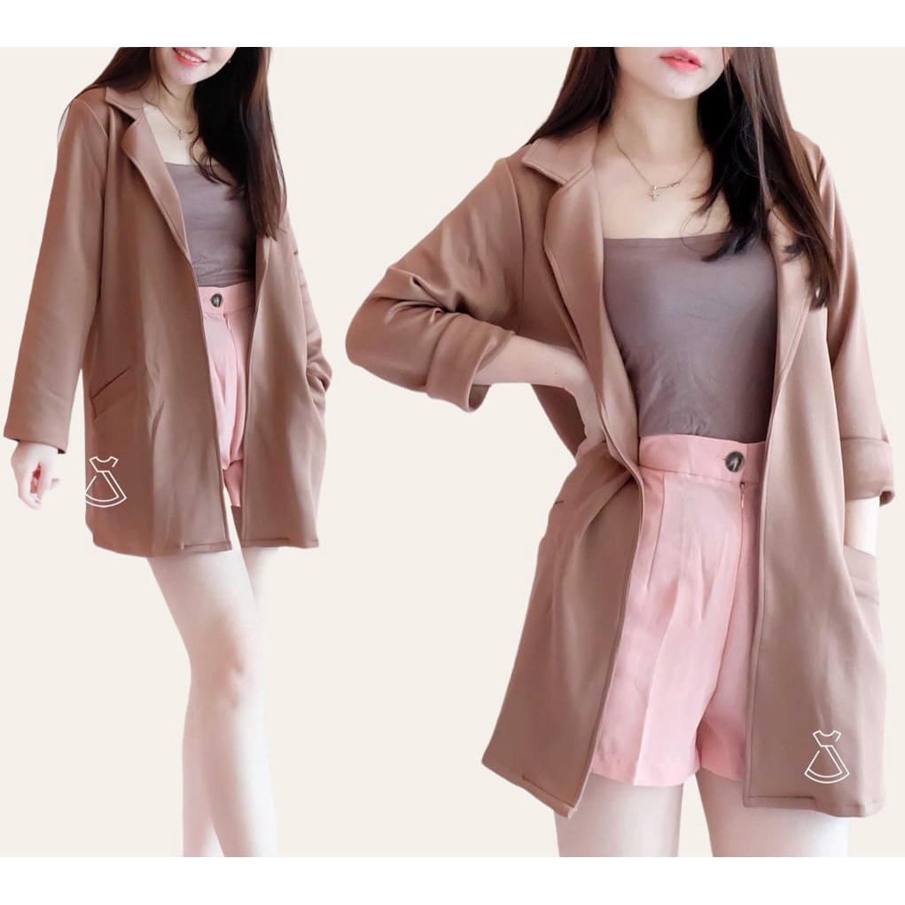 BLAZER BASIC SCUBA PREMIUM/OUTER BLAZER KOREAN STYLE