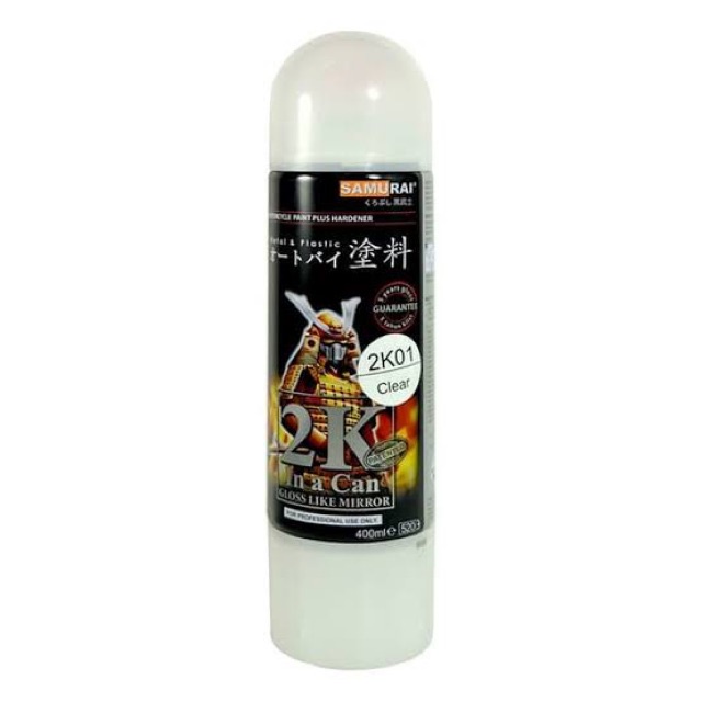 Pilok Pilox Samurai Paint 2K01 Clear 2K Clear Glossy Kilap Sebening Kaca (400ml)