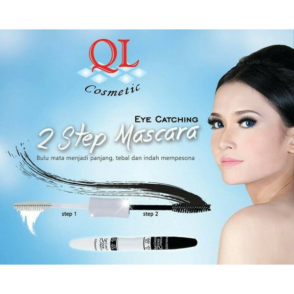 QL MASCARA 2 IN 1 QL Cosmetic Eyecatching 2 Step Mascara Double